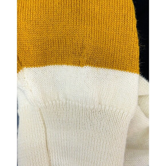 Club Room Men's Sweater Merino Wool Blend Crew Neck Striped Pullover Cream XL - Picture 7 of 11